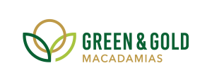 Green and Gold Macadamias Logo