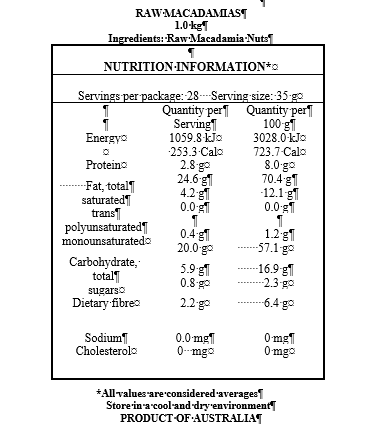 Raw Macadamia - 1kg - Image 2