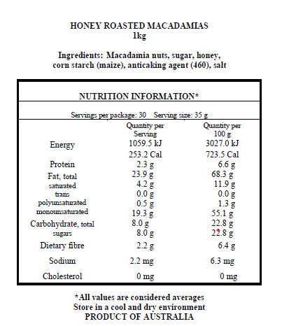 Honey Roast Original Macadamia  - 1kg - Image 2