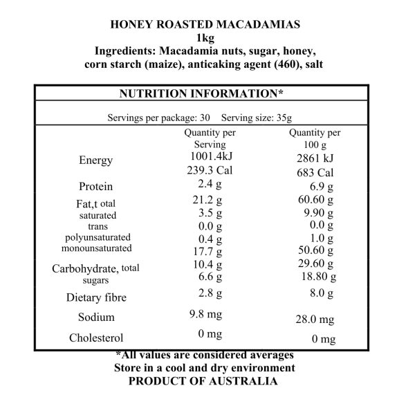 Honey Roast Original Macadamia  - 1kg - Image 2