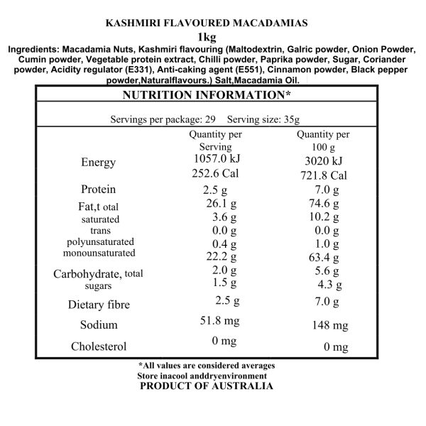 Kashmiri Spice Macadamias - 1kg - Image 3